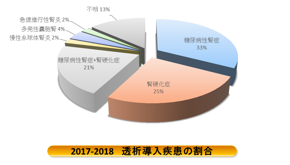 2017年~2018年 透析導入疾患割合